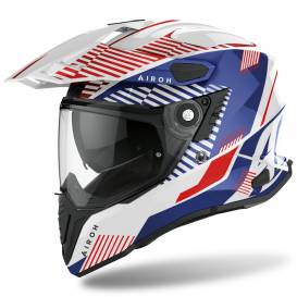 Helmet COMMANDER BOOST, AIROH (glossy white/blue) 2023