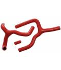 Set of silicone water cooling hoses, red 3 pcs