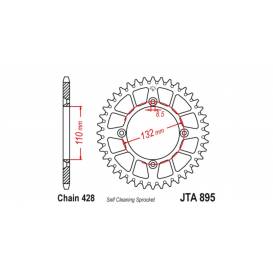 Dural rosette for secondary chains type 428, JT (47 teeth)