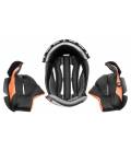 Cheek and Hat for Cross Cup Two/Sonic Helmets, CASSIDA (Black/Grey/Orange)