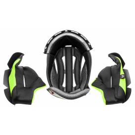 Cheek and hat for Cross Cup Two/Sonic helmets, CASSIDA (black/grey/fluo yellow)
