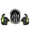 Cheek and hat for Cross Cup Two/Sonic helmets, CASSIDA (black/grey/fluo yellow)