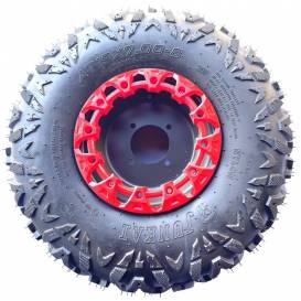 Front disc including tire and decorative cover for the XTR Warrior ATV