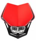 UNI predná maska vrátane svetla V-Face FULL LED, RTECH (červená/čierna)