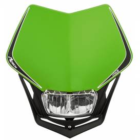 UNI predná maska vrátane svetla V-Face FULL LED, RTECH (zelená/čierna)
