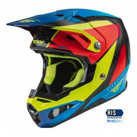 Helmet FORMULA CARBON PRIME, FLY RACING - USA (hi-vis, blue, red)