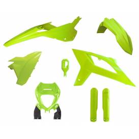 Set of Beta plastics, RTECH (neon yellow, 6 parts incl. mask and fork covers)