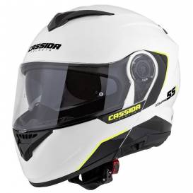 Helmet Compress 2.0 Refraction, CASSIDA (white/black/yellow fluo, packaging incl. Pinlock foil)
