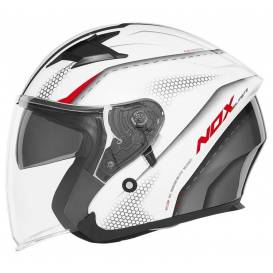 Helmet N302S Torque, NOX (black-gray matt, red)