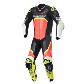 GP TECH 4 2022 One Piece Suit, TECH-AIR Compatible, ALPINESTARS (Fluo Red/Fluo Yellow/Black/White)