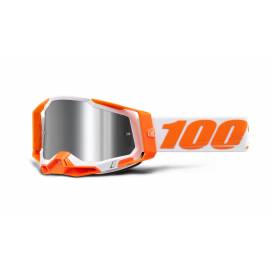 RACECRAFT 2 100% - USA , brýle ORANGE - stříbrné plexi
