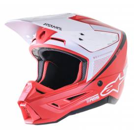Helmet S-M5 RAYON, ALPINESTARS (red/white/black matte) 2023