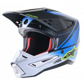 Helmet S-M5 RAYON, ALPINESTARS (blue/fluo yellow/white/black matt) 2023