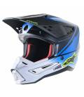 Helmet S-M5 RAYON, ALPINESTARS (blue/fluo yellow/white/black matt) 2023
