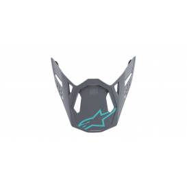 Helmet visor SUPERTECH S-M8 RADIUM, ALPINESTARS (grey/turquoise matte)