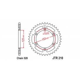 Steel rosette for secondary chains type 520, JT (50 teeth)