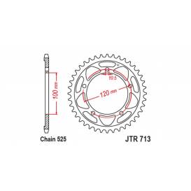 Ocelová rozeta pro sekundární řetězy typu 525, JT (40 zubů)
