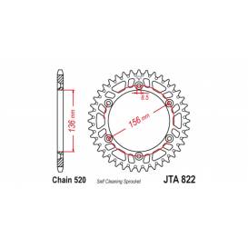 Dural rosette for secondary chains type 520, JT (49 teeth)