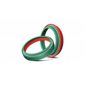 Simering + prachovka do pr. vidlice (49 x 60 x 10 mm, Showa 49 mm, DC), SKF (zeleno-červené)