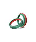 Simering + dust cover for front fork (49 x 60 x 10 mm, Showa 49 mm, DC), SKF (green-red)