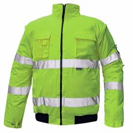 Reflective pilot jacket 2in1 yellow