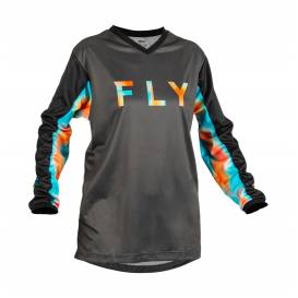 F-16 jersey, FLY RACING - USA 2023 women's (grey/pink/blue)