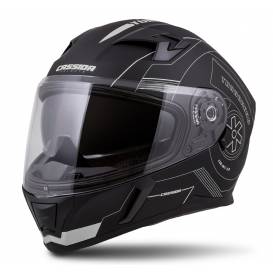Integral 3.0 Turbohead Helmet, CASSIDA (Matte Black/Silver, Plexiglas with Pinlock Preparation) 2023