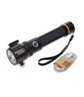 Hand-held LED flashlight with solar panel, 300 m afterglow