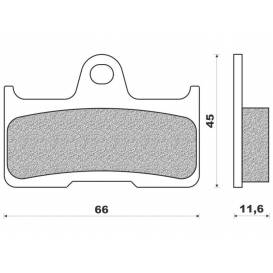 Brake pads (mixture OFF ROAD ATV SINTERED) NEWFREN (2 pcs per pack)