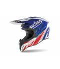 Helmet WRAAP SIX DAYS France 2022, AIROH (Red/Blue/White) 2023