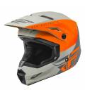 KINETIC STRAIGHT, FLY RACING Helmet (Orange/Grey)