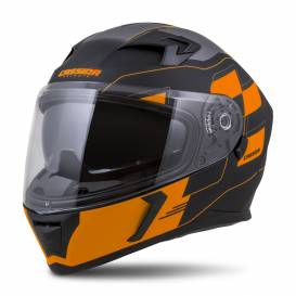 Integral 3.0 RoxoR Helmet, CASSIDA (Matte Black/Orange/Grey, Plexiglas with Pinlock Preparation) 2023