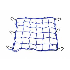 Flexible luggage net with metal hooks, Daytona (40 x 40 cm, blue)