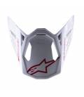 Helmet visor SUPERTECH S-M8 RADIUM 2, ALPINESTARS (red/white glossy)