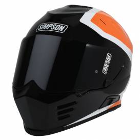 VENOM Helmet, SIMPSON (Black/White/Orange)