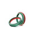 Simering + dust cover for front fork (48 x 57.9 x 9 mm, ZF Sachs 48 mm, DC), SKF (green-red)