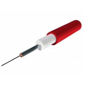 Zapaľovací kábel 7 mm silikónový s medeným drôtom, TESLA (1 m, červený)