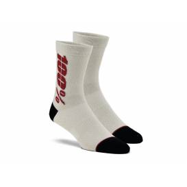 RYTHYM Merino Wool Socks, 100% - USA (Silver/Red)