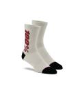 Ponožky RYTHYM Merino Wool, 100% - USA (stříbrná/červená)