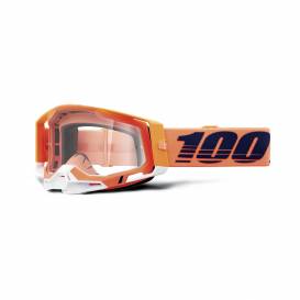 RACECRAFT 100% Coral goggles, clear plexiglass
