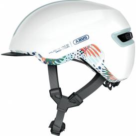 Bicycle helmet with light HUD-Y flower, ABUS (white)