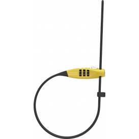 Špeciálne uzamykateľné sťahovacie lanko s oceľovým jadrom Combiflex (dĺžka kábla 45cm, žltá), ABUS