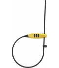 Špeciálne uzamykateľné sťahovacie lanko s oceľovým jadrom Combiflex (dĺžka kábla 45cm, žltá), ABUS