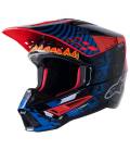 Helmet S-M5 SOLAR FLARE, ALPINESTARS (Black/Blue/Fluo Red/Fluo Yellow) 2023