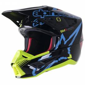 S-M5 ACTION Helmet, ALPINESTARS (Fluo Yellow/Black/Blue/Dark Red) 2023