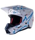 S-M5 ACTION Helmet, ALPINESTARS (White/Blue/Dark Red/Black) 2023