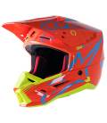 Helmet S-M5 ACTION, ALPINESTARS (Orange/Fluo Yellow/Light Blue) 2023