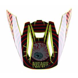 Helmet visor S-M5 SOLAR FLARE, ALPINESTARS (fluo yellow/fluo red/black)