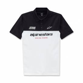 T-shirt with collar PADDOCK, ALPINESTARS (white/black)