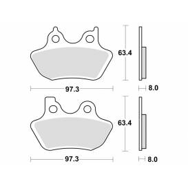 Brake pads, BRAKING (sinter mixture CM77) 2 pcs in a package
